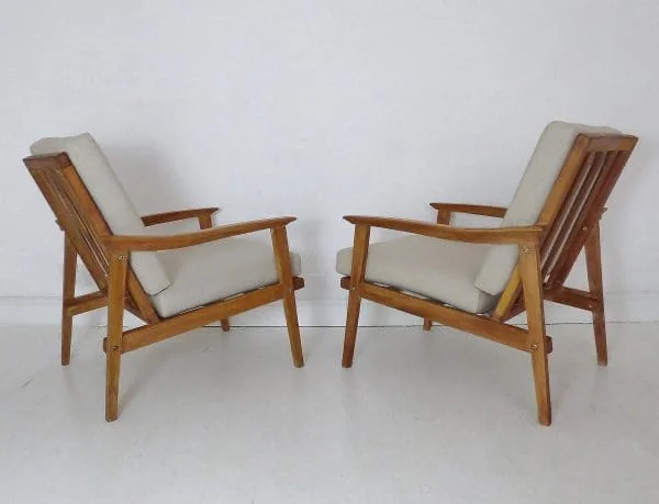 Vintage Danish Teak Lounge Chairs Armchairs - Image 5