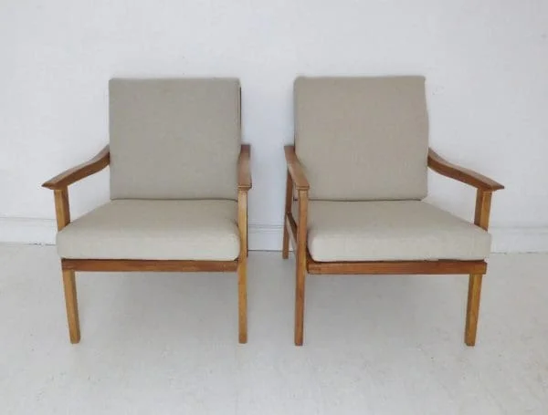 Vintage Danish Teak Lounge Chairs Armchairs - Image 2