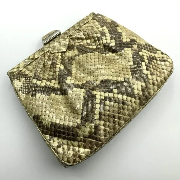 Vintage Judith Lieber Python Crossbody Handbag - Image 3