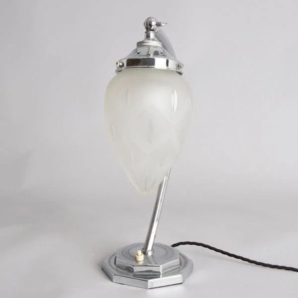 Art Deco Table Lamp with Stepped Octagonal Base - Image 3