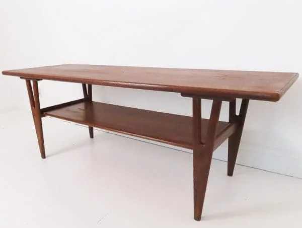 Danish Teak Wishbone Coffee Table - Image 4