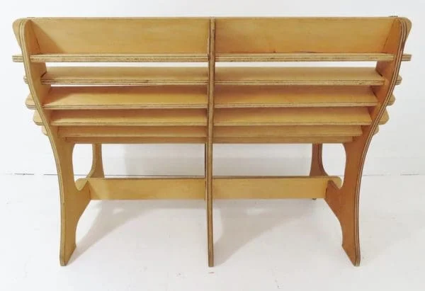 1970s Vintage Plywood Hall Bench Sofa - Image 6