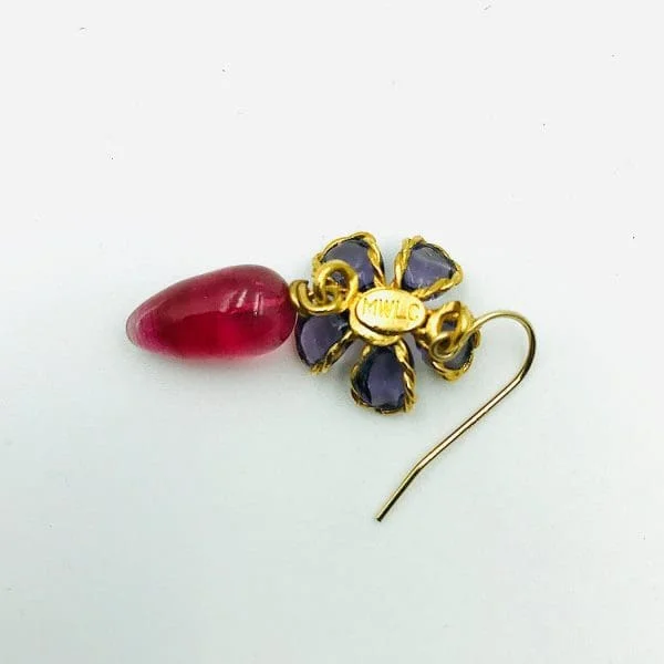 Mark Walsh and Leslie Chin Poured Glass Hook Earrings - Image 4