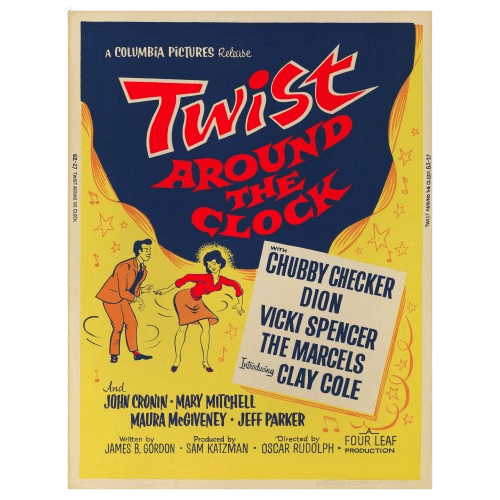 Vintage Film Poster Twist Around the Clock