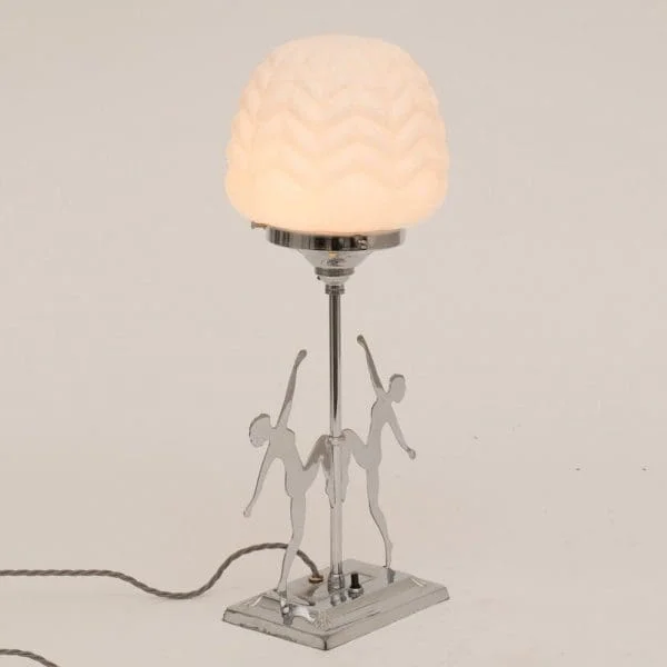 Art Deco Double Figure Lamp c.1930 - Image 2