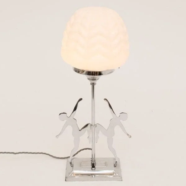 Art Deco Double Figure Lamp c.1930 - Image 3