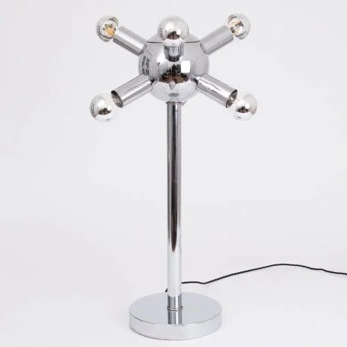 American Midcentury Space Age Chrome Sputnik Table Lamp by Underwriters Laboratories