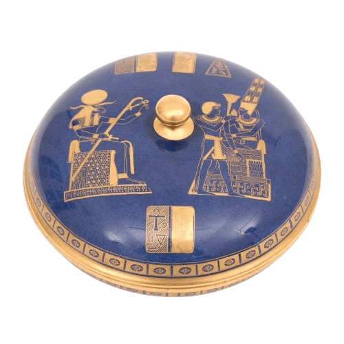 Art Deco Carlton Ware Covered Bowl with the Tutankhamun design