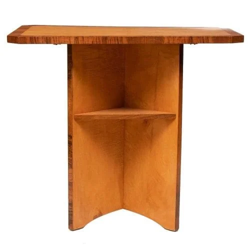 British Art Deco Satin Birch Side Table c.1930