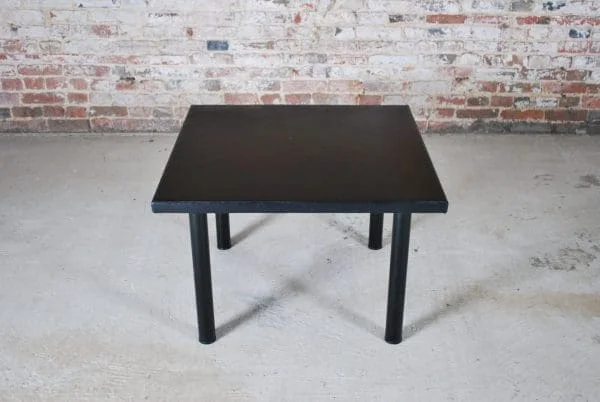 Mid Century coffee table with leather top and aluminium legs. Designed by Yrjö Kukkapuro for Haimi - Image 2