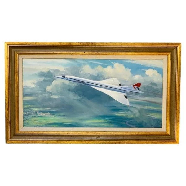 OIL PAINTING CONCORDE BY DOUGLAS ETTRIDGE (1929-2009) OIL ON CANVAS CIRCA 1976