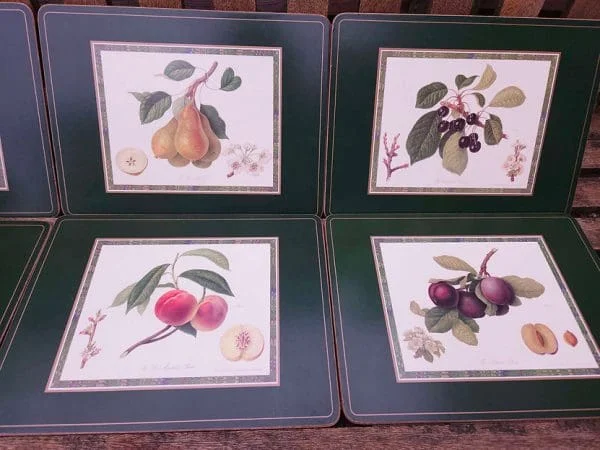 Set of 6 Pimpernel Circular or Rectangular Placemats of Hooker's Finest Fruits - Image 4