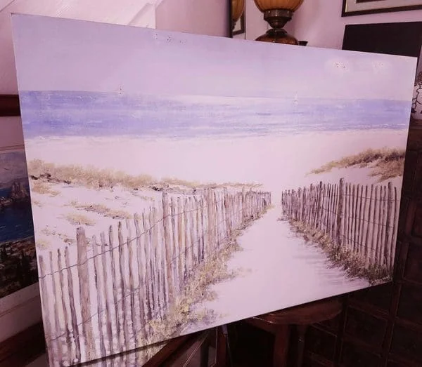 Very Large Beach Print on Canvas 'White Sands' by Anthony Waller - Image 7