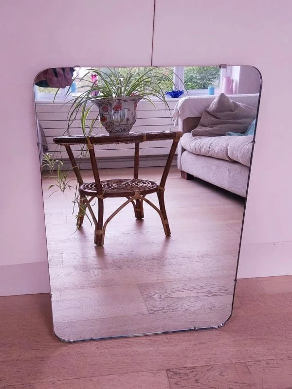 Mid-Century frameless asymmetrical mirror - Image 2