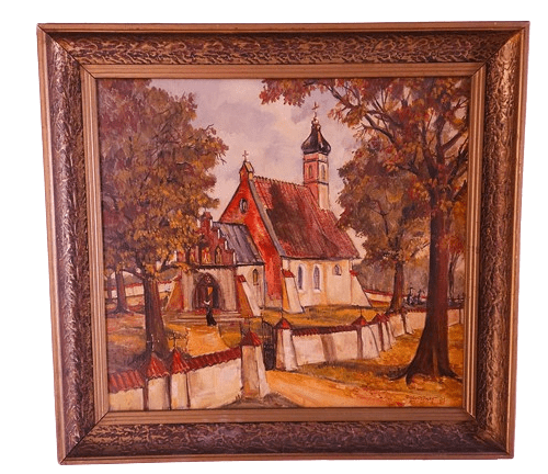 Large Framed Oil on Canvas Signed by Artist Dobryansky