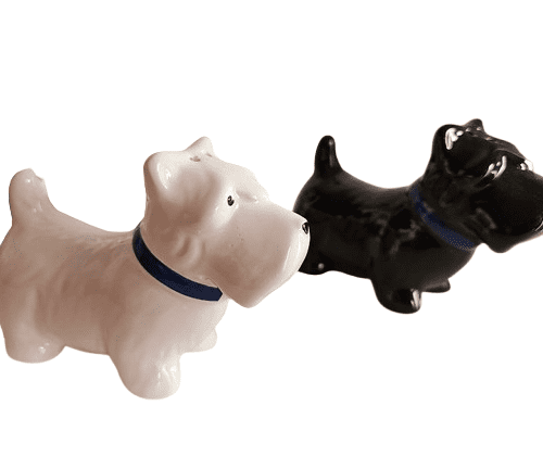 Pair of Ceramic Scottie Dog Salt & Pepper Shakers