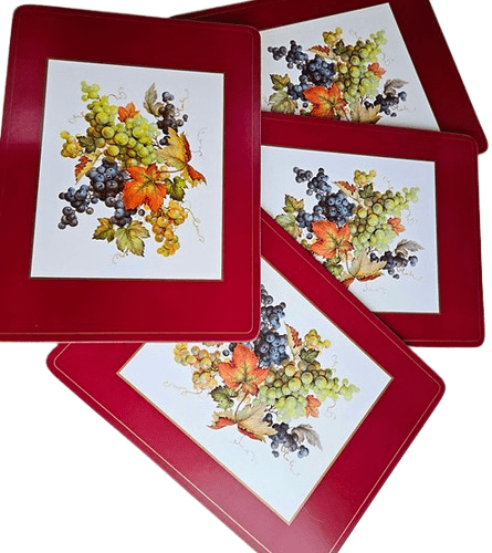 Set of 4 New Unused Pimpernel 'Grapes & Leaves' Placemats