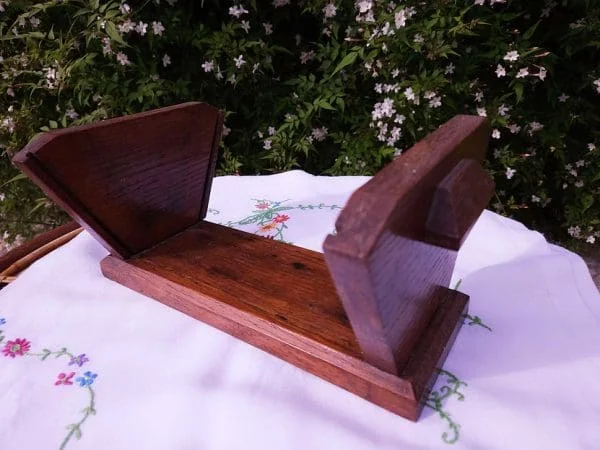 Solid Antique Oak Book Trough - Image 3