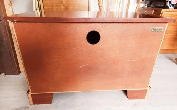 Two-Tone Mid-Century Cabinet Mahogany Tiger Maple & Teak - Image 6