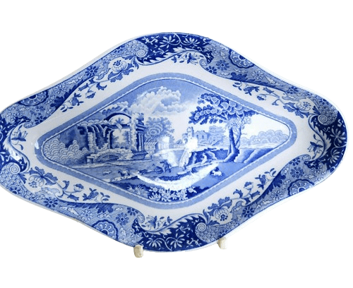 Vintage Spode Blue Italian Serving Plate or Dish