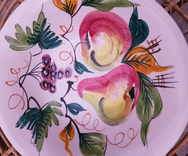 Hand-painted 1960's Italian Summer Serving Bowl - Image 3