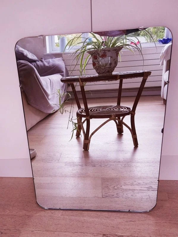 Mid-Century frameless asymmetrical mirror - Image 3