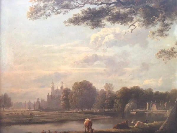 Original 19th Century Oil Painting of Eton College by Edmund Bristow (1787-1876) - Image 4