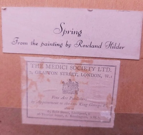 Framed 1940s Print of Painting 'Spring' by Rowland Hilder - Image 4