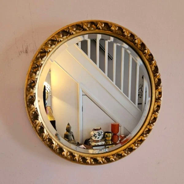 Circular bevelled vintage Gilded mirror - Image 5