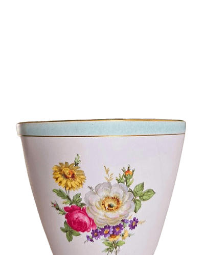 1960's Dutch Flora Keramiek Hand-Painted Plant Pot