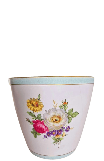 1960's Dutch Flora Keramiek Hand-Painted Plant Pot