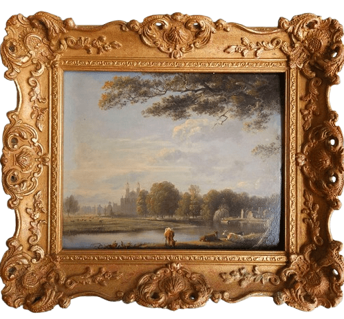 Original 19th Century Oil Painting of Eton College by Edmund Bristow (1787-1876)