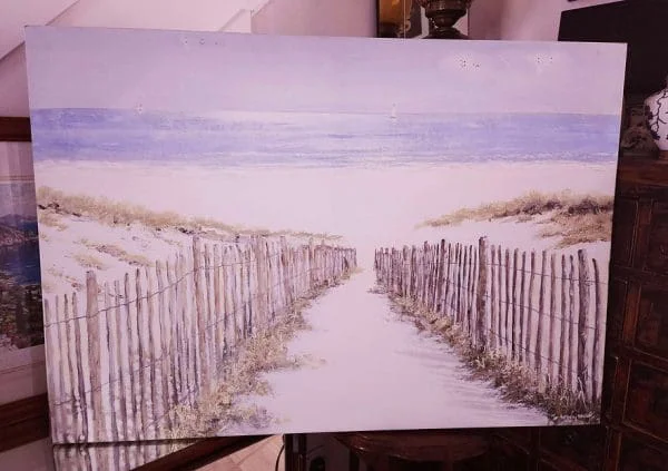 Very Large Beach Print on Canvas 'White Sands' by Anthony Waller - Image 10