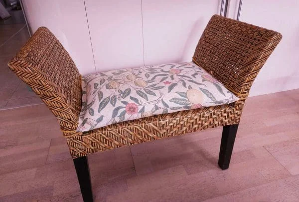 Roman Style Rattan Bench with Fitted Cushion - Image 8