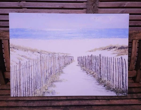 Very Large Beach Print on Canvas 'White Sands' by Anthony Waller - Image 13