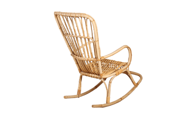 A vintage 1960s Boho bamboo rocking chair - Image 10