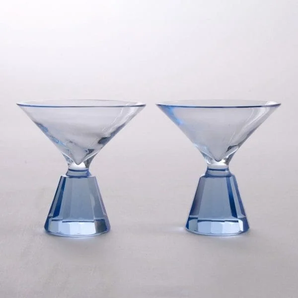 Art Deco Blue Cut Crystal Cocktail Set c.1930 - Image 6