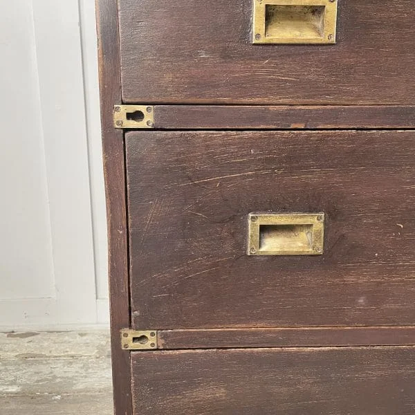 Early 19th Century Campaign Chest of Drawers - Image 5