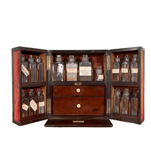 Victorian Mahogany Apothecary Box by Allen and Hanbury's