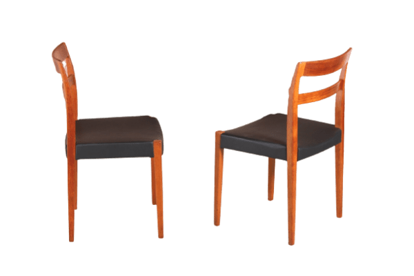 Set of 4 Mid Century Swedish teak dining chairs - Image 7