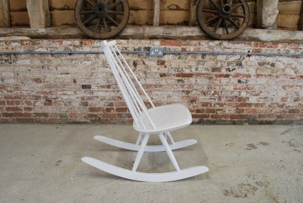 Finnish Mademoiselle Rocking Chair by Ilmari Tapiovaara. - Image 11