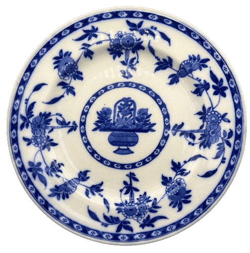 Antique Minton's China Delft Blue and White Dinner Plate