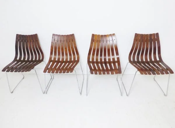 Dining Chairs By Hans Brattrud For Hove Mobler Norway ' Scandia ' Vintage Set Of 4 Scandinavian Rosewood - Image 2