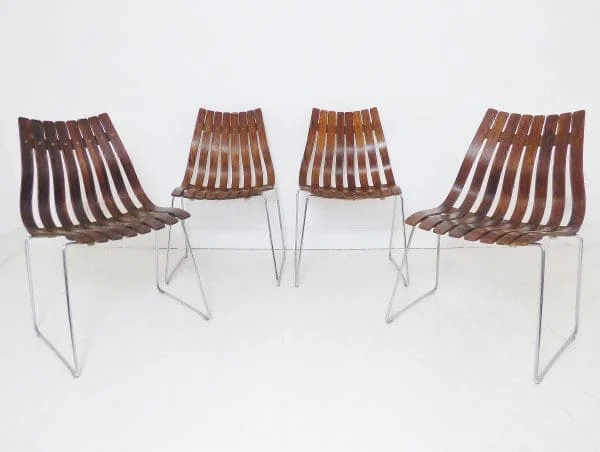 Dining Chairs By Hans Brattrud For Hove Mobler Norway ' Scandia ' Vintage Set Of 4 Scandinavian Rosewood