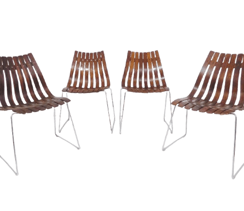 Dining Chairs By Hans Brattrud For Hove Mobler Norway ' Scandia ' Vintage Set Of 4 Scandinavian Rosewood