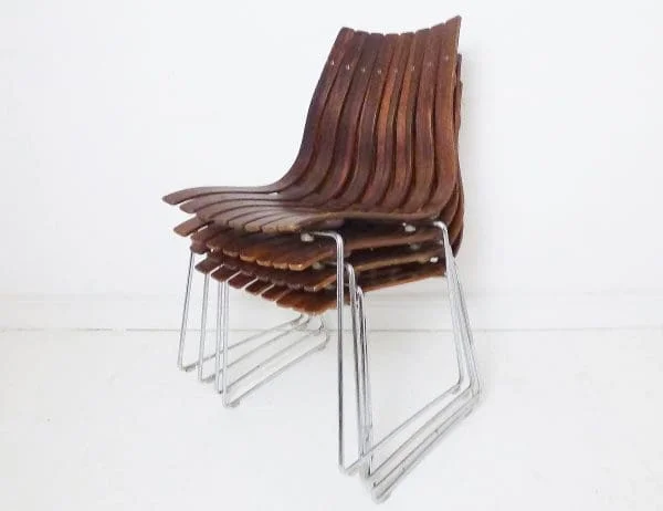 Dining Chairs By Hans Brattrud For Hove Mobler Norway ' Scandia ' Vintage Set Of 4 Scandinavian Rosewood - Image 4