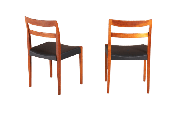 Set of 4 Mid Century Swedish teak dining chairs - Image 6