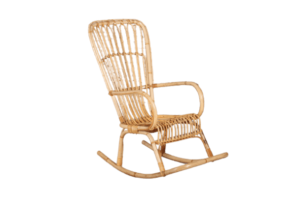 A vintage 1960s Boho bamboo rocking chair - Image 8