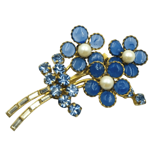 Early Chanel Gripoix Floral Brooch Circa 1930s