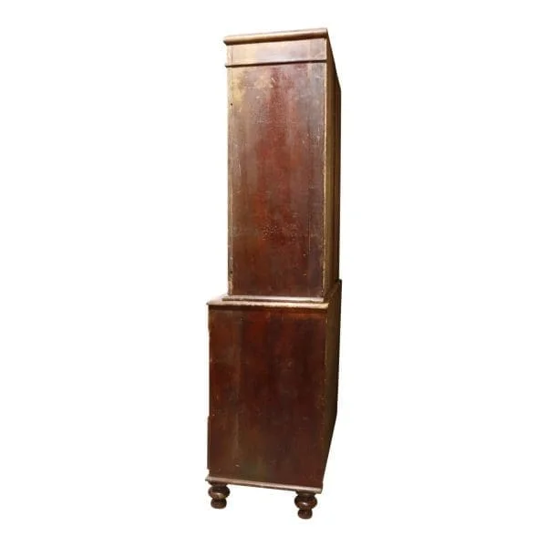 19th Century Antique painted pine kitchen cupboard - Image 5